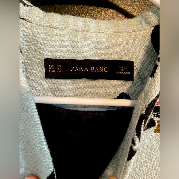 ZARA MANTEL JACKE BLUMEN KIMONO FLORAL PRINT JACQUARD COAT - Picture 2 of 15